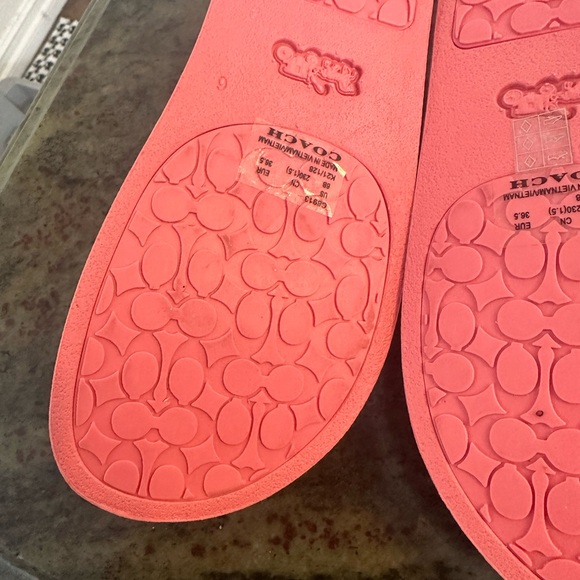 Coach Una sport slide pink jelly slides - Picture 2 of 5
